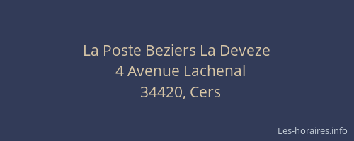 La Poste Beziers La Deveze