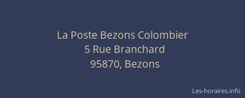 La Poste Bezons Colombier