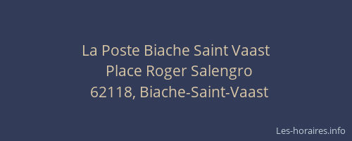 La Poste Biache Saint Vaast
