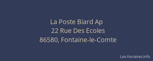 La Poste Biard Ap