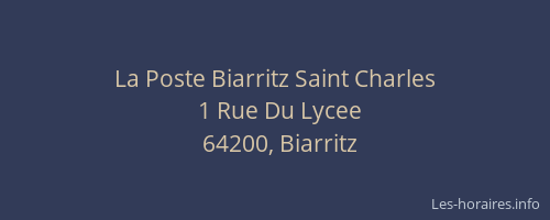 La Poste Biarritz Saint Charles