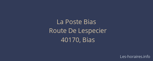 La Poste Bias