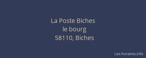 La Poste Biches