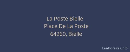 La Poste Bielle