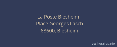 La Poste Biesheim