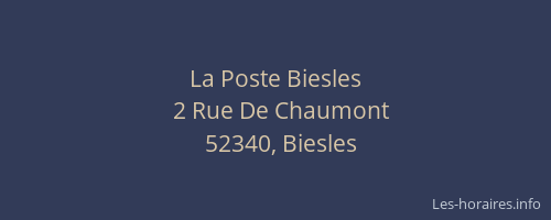 La Poste Biesles