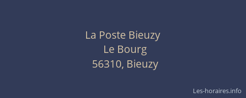 La Poste Bieuzy