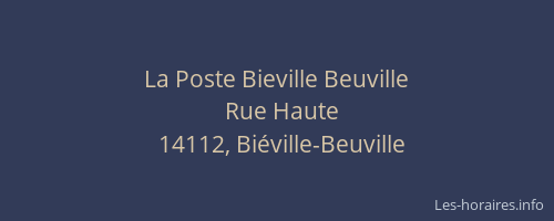 La Poste Bieville Beuville