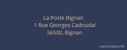 La Poste Bignan