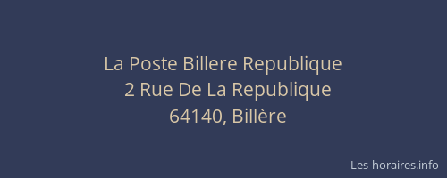 La Poste Billere Republique