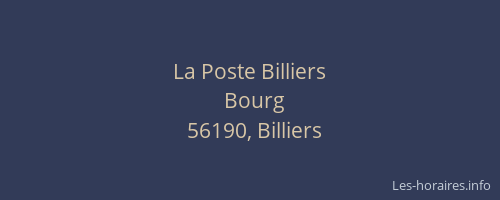 La Poste Billiers