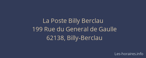 La Poste Billy Berclau