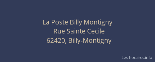 La Poste Billy Montigny