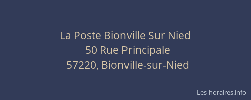 La Poste Bionville Sur Nied