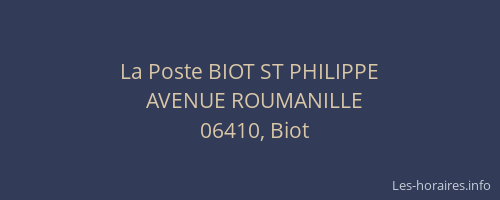 La Poste BIOT ST PHILIPPE