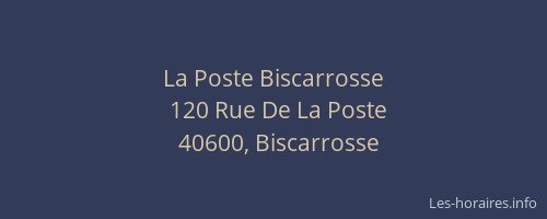 La Poste Biscarrosse