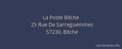 La Poste Bitche