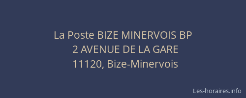 La Poste BIZE MINERVOIS BP