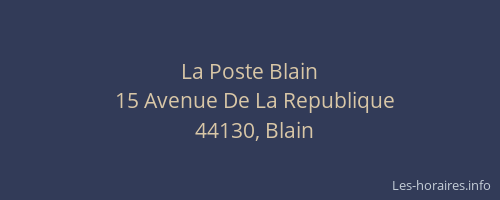 La Poste Blain