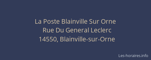 La Poste Blainville Sur Orne