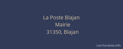 La Poste Blajan