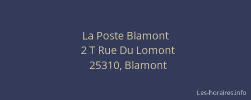 La Poste Blamont