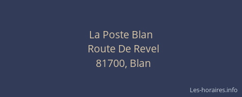 La Poste Blan