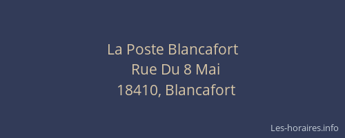 La Poste Blancafort