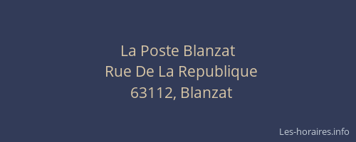 La Poste Blanzat