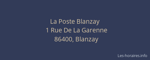 La Poste Blanzay