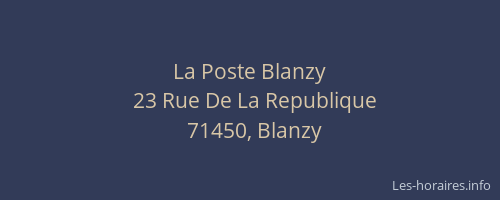 La Poste Blanzy