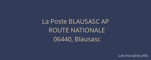 La Poste BLAUSASC AP