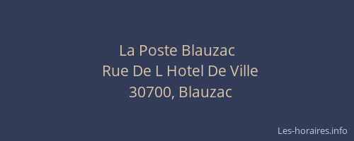 La Poste Blauzac