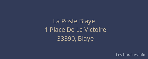 La Poste Blaye
