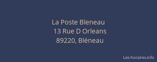 La Poste Bleneau