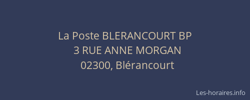 La Poste BLERANCOURT BP