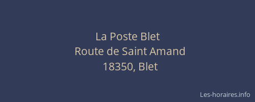La Poste Blet