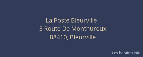 La Poste Bleurville