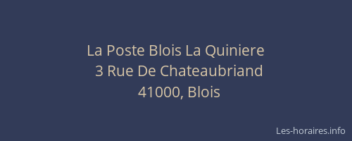 La Poste Blois La Quiniere