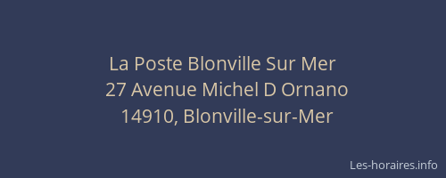 La Poste Blonville Sur Mer