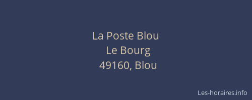 La Poste Blou