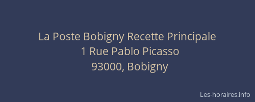 La Poste Bobigny Recette Principale