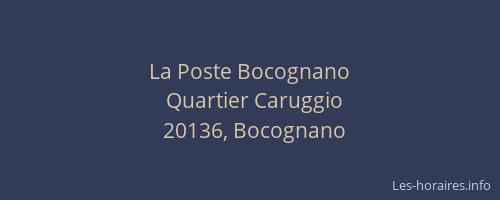La Poste Bocognano