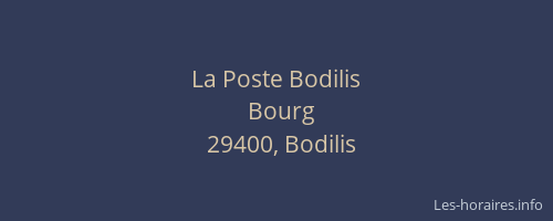 La Poste Bodilis