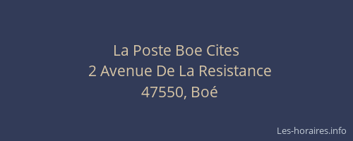 La Poste Boe Cites