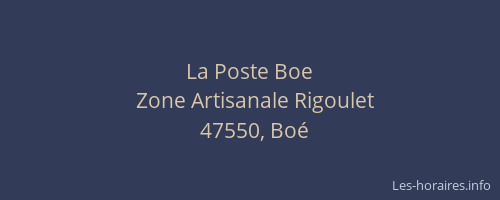 La Poste Boe