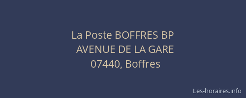 La Poste BOFFRES BP