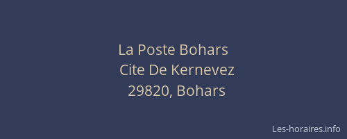 La Poste Bohars