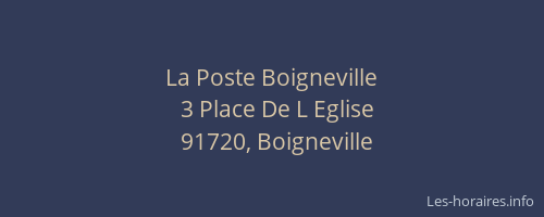 La Poste Boigneville