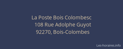 La Poste Bois Colombesc